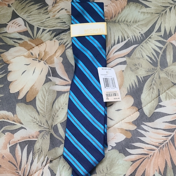 Michael Kors Other - Michael Kors Navy and Aqua Striped Tie